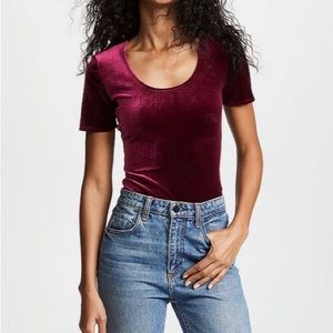 Commando Velvet Tee Bodysuit Sz S